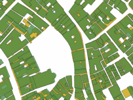 Figure 4.5: Filtered Edifici and shifted Cadastre geometries using Hausdorff distance as metric.