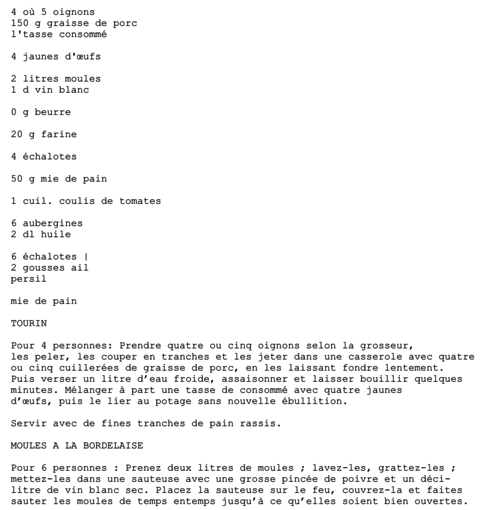 Example OCR result