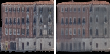 Facade 2, with perceptual loss and random masking