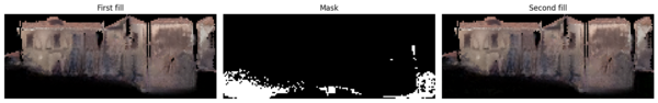 Figure 5.1: Use LaMa to fill holes twice example 1.