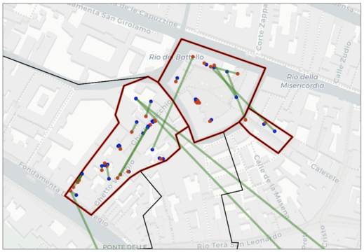 Ghetto districts and in-Ghetto OD pairs