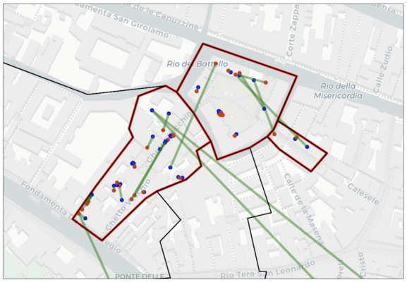 Ghetto area and in-Ghetto OD pairs