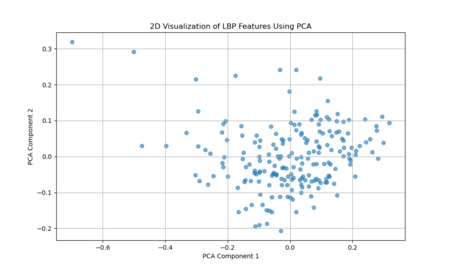 PCA(n_components=2) of LBP features