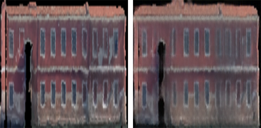 Facade 3, with perceptual loss and random masking