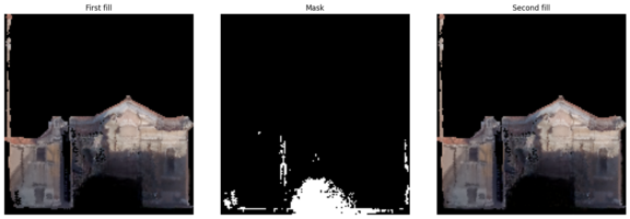 Figure 5.2: Use LaMa to fill holes twice example 2.